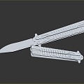 Modern Dagger Butterfly Knife Sword 3d model