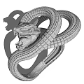 modern snake venomous snake python 3d model