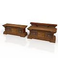 Traditional Wooden Cabinets with Carved Details and Solid Wood Design for Home Living