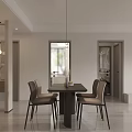 Modern Living Dining Room Interior With Sofa Dining Table Chandelier And Decorative Art
