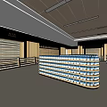 Neatly Arranged Retail Store Interior With Shelves Displaying Stacked Products