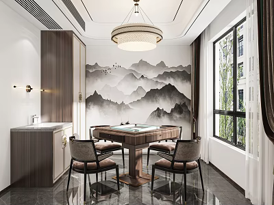 New Chinese Chess Room 3d model