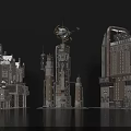 Detailed Vintage Industrial Factory Architecture Featuring Mechanical Structures And Metal Pipes