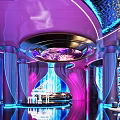 Modern KTV Interior Design With Colorful Lighting Stage And Comfortable Seating Area