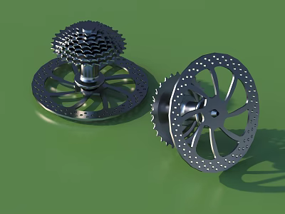Hardware Tools Metal Toothed Gear Components With Perforated Design For Mechanical Use 3d model