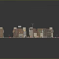 Modern Urban City Block Layout With Surrounding Buildings And Central Square
