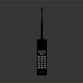 Vintage Electronic Device Classic Mobile Phone With Long Antenna And Keypad Panel