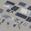 Various Types Industrial Solar Panels Equipment With Mounting Structures And Modules
