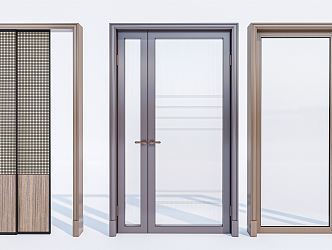 Modern Mother Door Glass Door Bedroom Door Folding Door Aluminum Alloy Glass Door Aluminum Alloy Folding Door Changhong Glass Changhong Folding Glass Folding Door 3d model