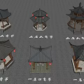 Traditional Chinese Pavilions Architectural Design With One Two Three Story Six Four Corner Styles