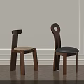 Modern Dining Chairs With Wooden Structure And Unique Designs In Minimalist Room