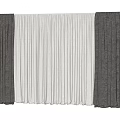 Modern Curtain Window Screen 3d model