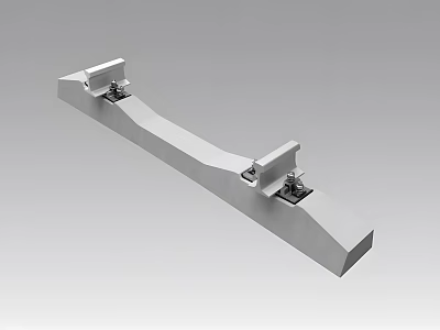 Industrial Equipment Elongated Metal Structure With Support Brackets And Mechanical Components 3d model