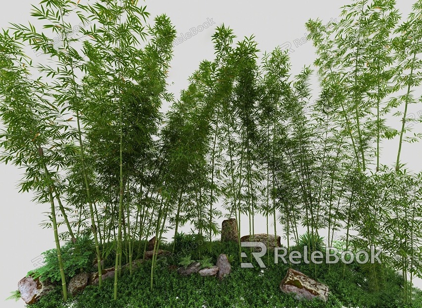 Modern Bamboo Bamboo Landscape Landscaping model