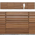 Wooden Vertical Slatted Fence Design For Outdoor Living Space With Natural Structure
