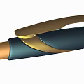 Blue And Gold Modern Streamlined Pen With Comfortable Grip For Writing