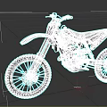 Orange Off Road Dirt Bike With Black Seat And Silver Rims