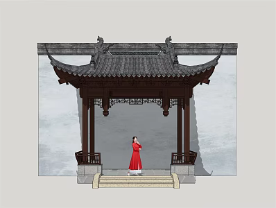 Chinese Pavilion Garden Pavilion 3d model