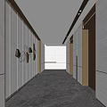 modern elevator hall 3d model