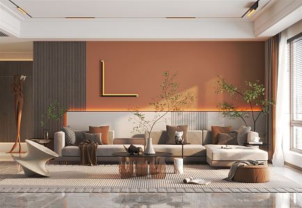 modern living room home living room 3d model