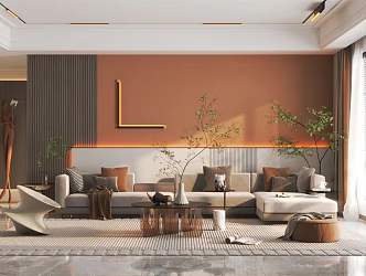 modern living room home living room 3d model