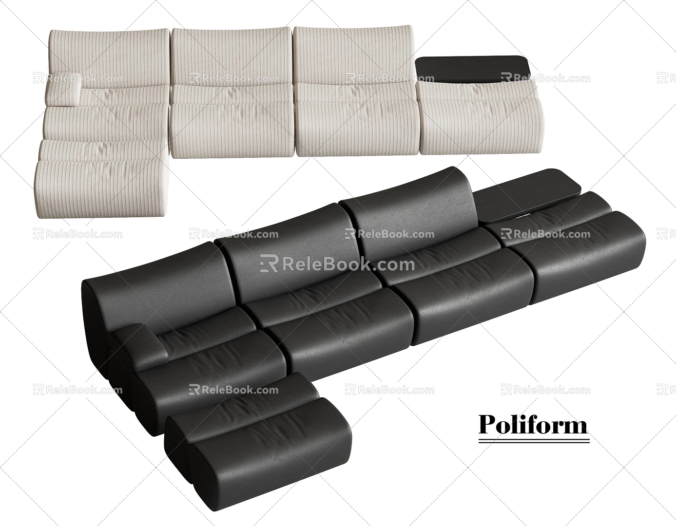 Modern Italian Multiplayer Sofa Corner Sofa Leather Sofa Sofa 3d model