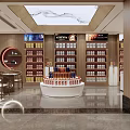 Modern Tobacco And Alcohol Store Exterior With Signage Display Windows And Interior Shelves