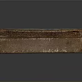 Vintage Metal Box Sculpture With Carved German Text And Rustic Design
