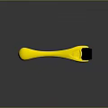 Bright Yellow Handheld Tool With Black Roller And Smooth Handle Design 3d model
