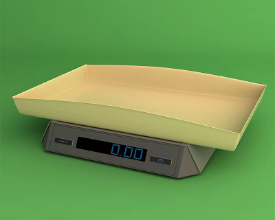 Modern Baby Weighing Scales 3d model Modern Baby Weighing Scales 3d model