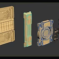 Gold Metal Mechanical Parts With Various Shapes And Intricate Structural Details