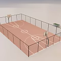 Indoor Green Table Tennis Table With Net And Metal Legs