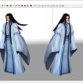 Ancient costume characters Ancient characters game 3d model