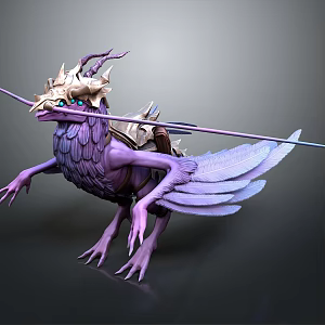 Monster Flying Monster Mountain Essence Alien Monster Alien Monster Warrior 3d model