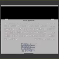 ANORO White Laptop With Colorful Abstract Screen Display And Sleek Keyboard