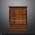 Classic Wooden Bookshelf With Multiple Storage Shelves And Drawer Compartments