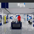 Breck Store Interior With Colorful Mannequins And Modern Display Counters