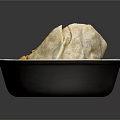 Delicious Cut Burrito With Meat Vegetables And Fries In Paper Bowl