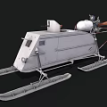 Industrial Design Snow Vehicle With Ski Base Propeller And Mechanical Structure 3d model