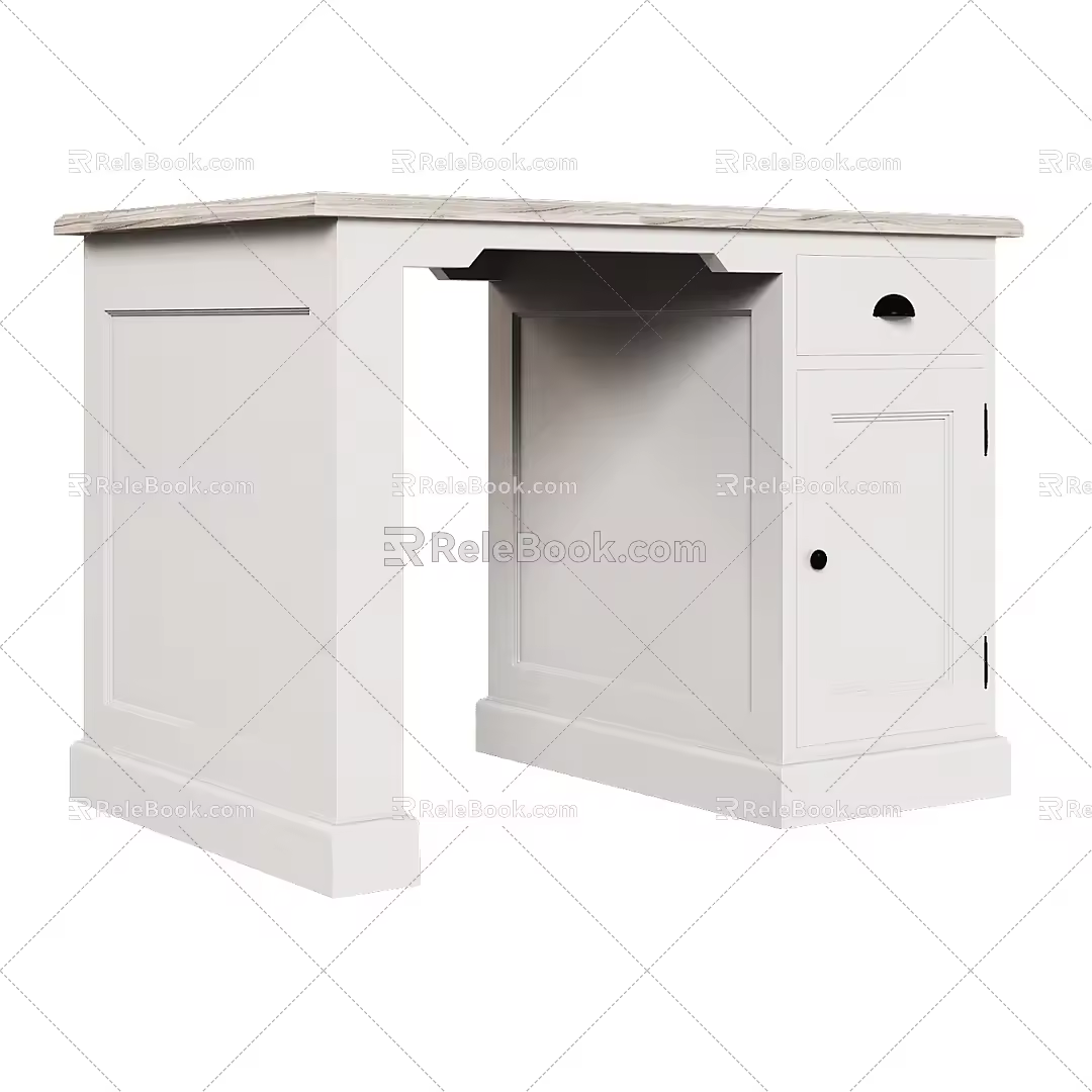 American Style Minimalist Desk Minimalist Table 3d model