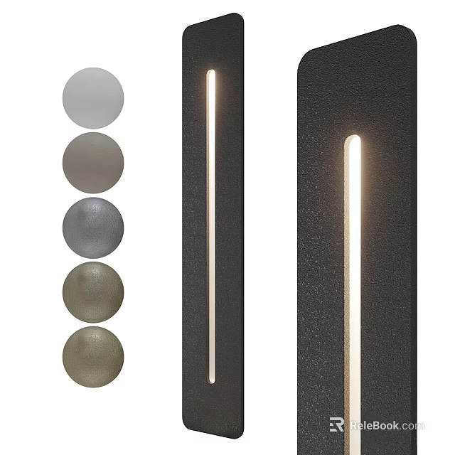Modern Linear Wall Lamp With Multiple Color Options And Sleek Design For Home Interior 3d model 