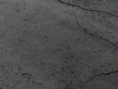 Damaged Black Asphalt Road Surface With Multiple Visible Cracks And Fissures 3d model