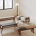 Wind Stool Bench Woven Stool Round Stool 3d model