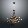 Classic Metal Chandelier Lighting Combination With Multiple Decorative Arms 3d model