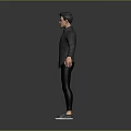 Man Standing With Arms Outstretched Wearing Gray Jacket White Shirt Black Pants And Gray Shoes