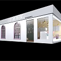 Elegant Beauty Salon Interior With Green Treatment Beds Hanging Lights And Marble Flooring