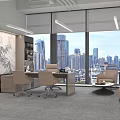 Bright Modern Minimalist Office Reception Area With Custom Brand Logo Wall And Spacious Open Workspace