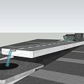 Modern Garden Ornament Featuring Water Flow Stone Slab Path And Decorative Rock