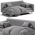 Modern Kids Bed With Soft Mattress Multiple Pillows And Cozy Blanket Design