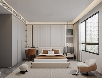 Modern Bedroom Tatami 3d model